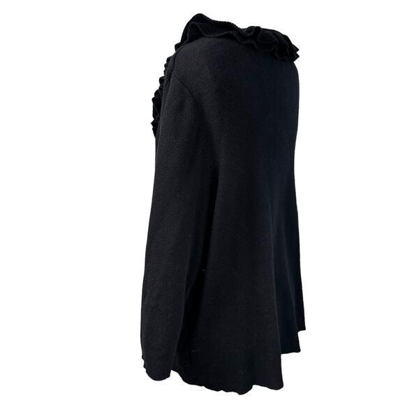 Coldwater Creek Knit Pullover Wool Cashmere Sweater 2X Black Whimsigoth Western - Picture 6 of 12